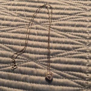 Heart shaped necklace with matching earrings